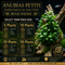 Anubias Petite (Anubias barteri var. nana 'Petite') bulk pack promotional graphic showing 5, 10, 20, and 50 plant options with healthy green plants attached to driftwood in a freshwater aquarium.
