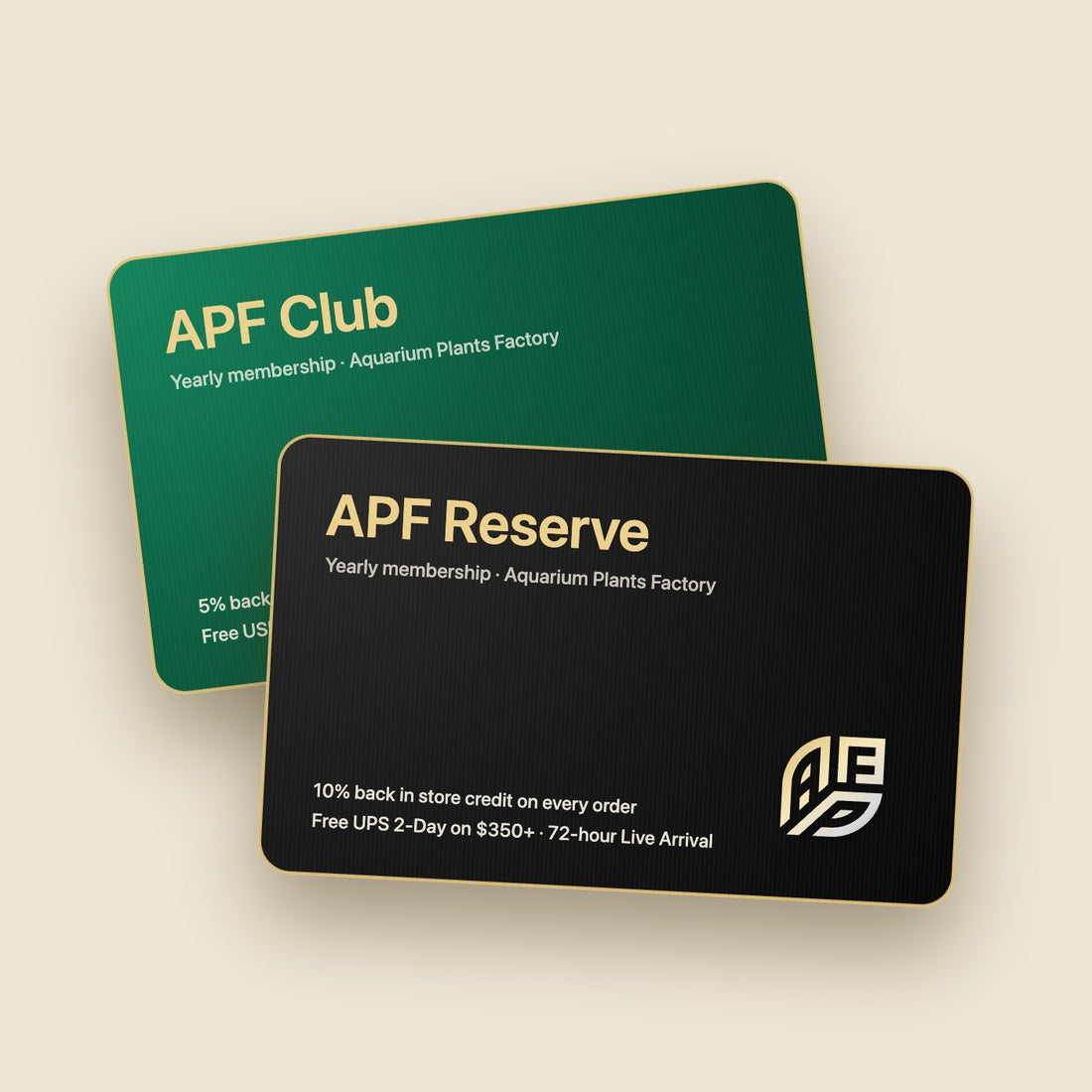 APF Club and APF Reserve membership cards: 5% or 10% back in store credit