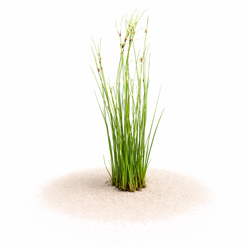 Eleocharis vivipara (Long Hairgrass) showing tall, slender green blades perfect for aquarium backgrounds.