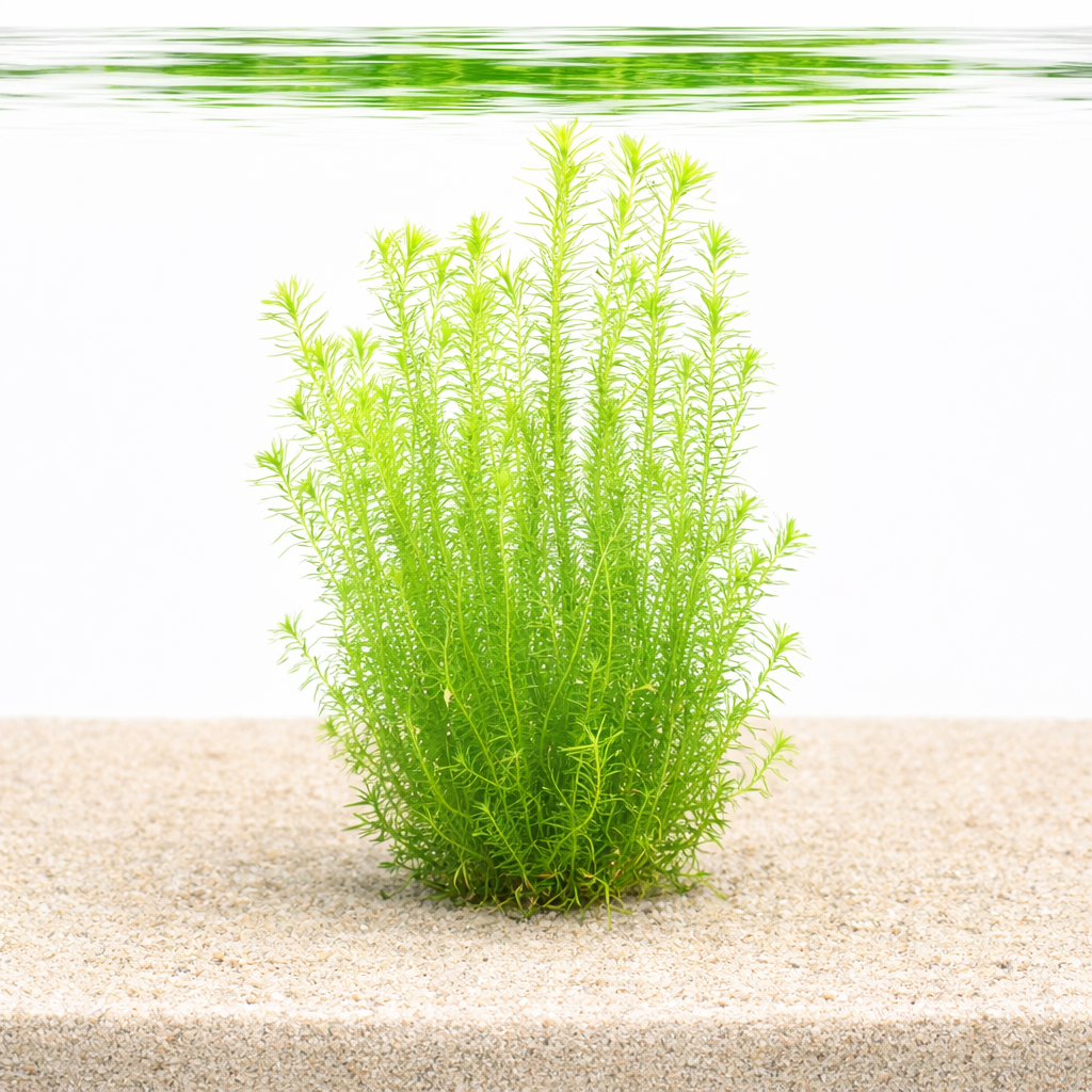 Mayaca fluviatilis submerged growth with fine feathery green stems in an aquarium
