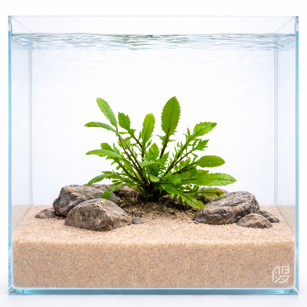 Rorippa aquatica freshwater aquarium plant with finely divided lace-like green leaves